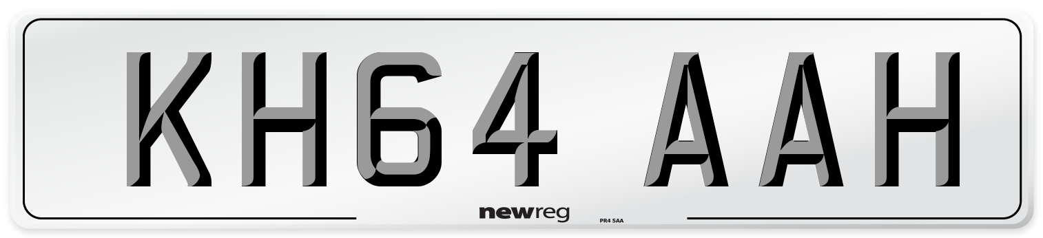 KH64 AAH Number Plate from New Reg
